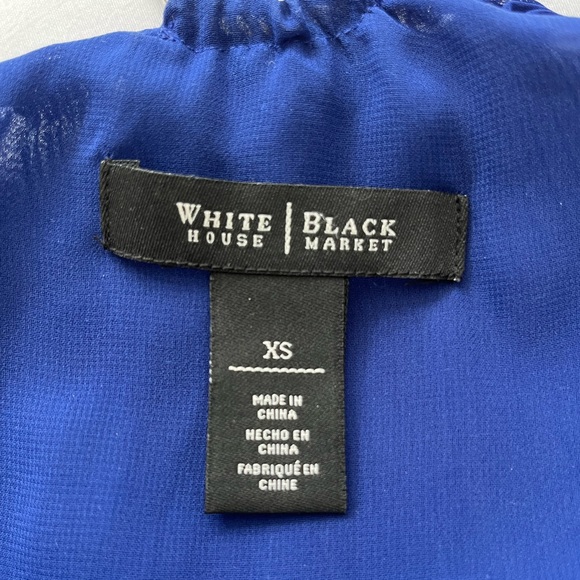 White House Black Market Blue Strappy Top Size XS - Picture 5 of 7